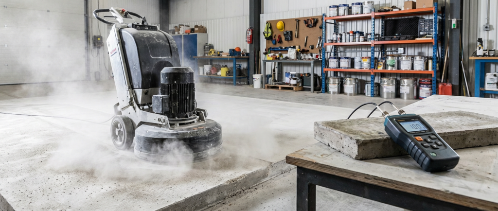 Why Grinding & Moisture Testing Are Non-Negotiable Before Coating